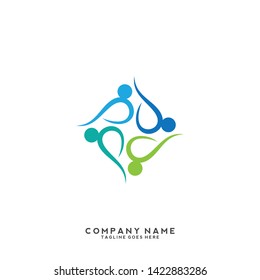 Creative people logo design template