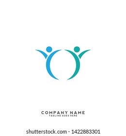 Creative people logo design template