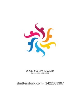 Creative people logo design template