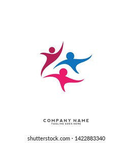 Creative people logo design template