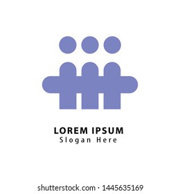 Creative people logo design template icon.


