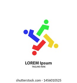 Creative people logo design template. Vector eps10 