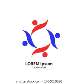 Creative people logo design template. Vector eps10 