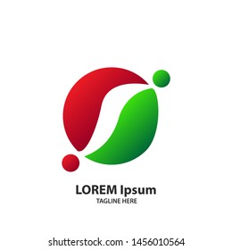 Creative people logo design template. Vector eps10 