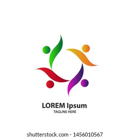 Creative people logo design template. Vector eps10 
