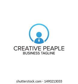 Creative People Logo Design Template With Circle Logo Vector Illustration Template For Icon Business