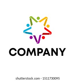 Creative people logo design template . people sign vector 