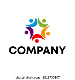 Creative people logo design template . people sign vector 