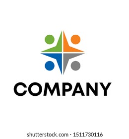 Creative people logo design template . people sign vector 