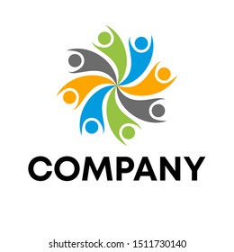 Creative people logo design template . people sign vector 