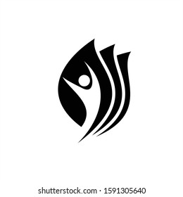 Creative people logo design template