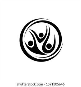 Creative people logo design template