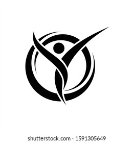 Creative people logo design template