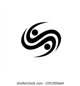 Creative people logo design template