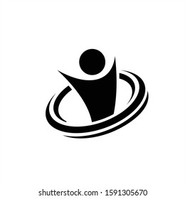 Creative people logo design template
