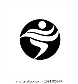 Creative people logo design template