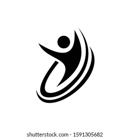 Creative people logo design template
