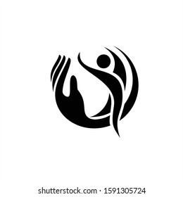 Creative people logo design template