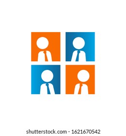 Creative People Logo Design Template, abstract Logo Vector Illustration Template For Icon Business