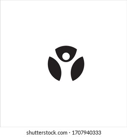 Plantilla de diseño del logotipo de personas creativas con círculo