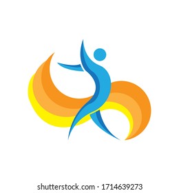 Plantilla de diseño del logotipo de creativos en azul