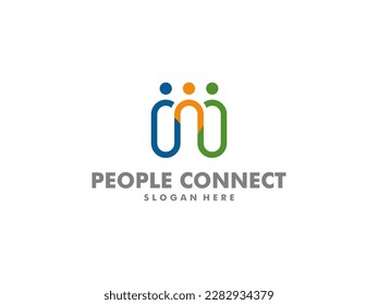 Creative people logo design template, social people logo vector