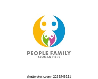 Creative people logo design template, social people logo vector