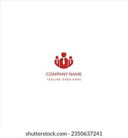 Creative people logo design template with circle