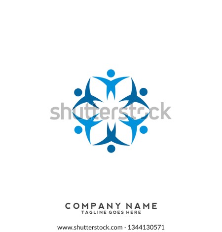 Creative people logo design template