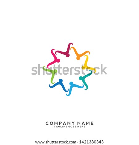 Creative people logo design template