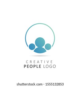 Creative people logo design vector template element