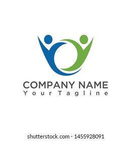 Creative people logo icon template for health, medical, cosmetic and the like companies