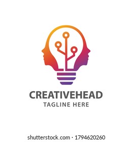 Creative People logo with light bulb logo design