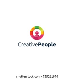 Creative People Logo. Multimedia logo vector.