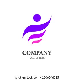 Creative people logo template. People head symbols.
