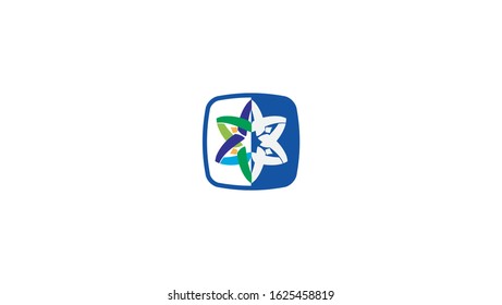 Creative people logo. vector design template