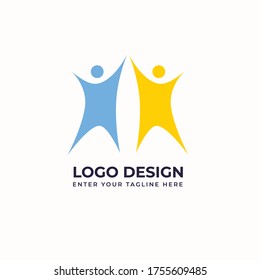 Creative people logo vector design