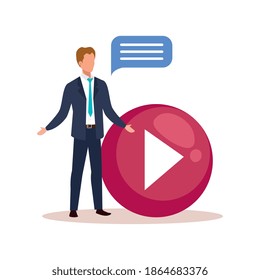Creative people of man with play design, Idea and imagination theme Vector illustration