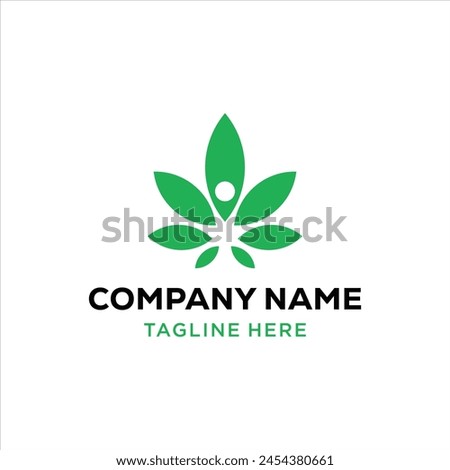 creative People and Marijuana Leaf logo design, design inspiration, vector