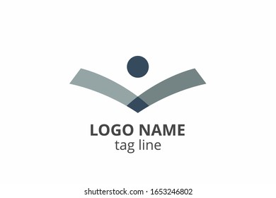 Creative people silhouette design. Template icon logo for any modern business like networking company, health care clinic, education, finance corporate, investment consultant.