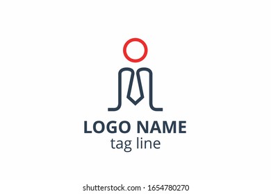 Creative people silhouette design. Template icon logo for any modern business like networking company, health care clinic, education, finance corporate, investment consultant.