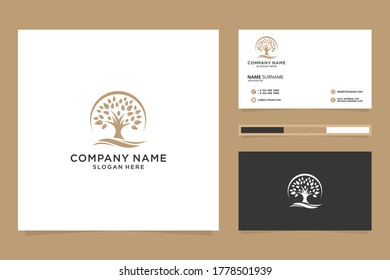 Creative People Tree Concept Logo Design Template