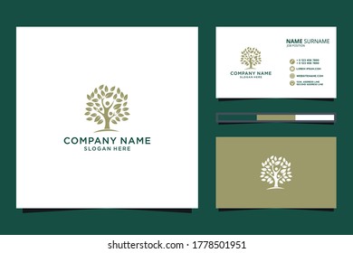 Creative People Tree Concept Logo Design Template