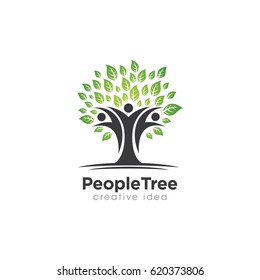 Plantilla de diseño de logotipos de conceptos de árbol de creativos