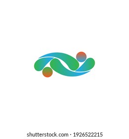 Creative people vector symbol logo design. Simple company identity logo concept