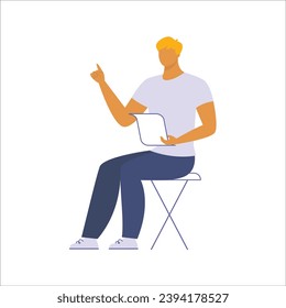 Ilustración de vectores de trabajo de personas creativas
