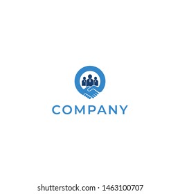 Creative people's logo design templates with Hand circles