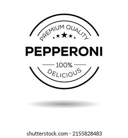 Creative (Pepperoni) logo, Pepperoni sticker, vector illustration.