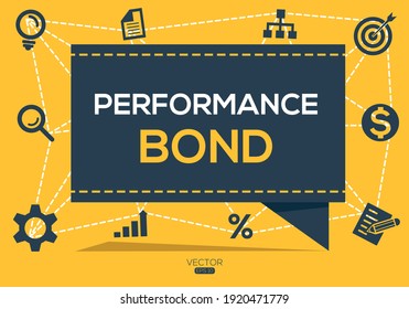 Creative (performance bond) Banner Word with Icon ,Vector illustration.