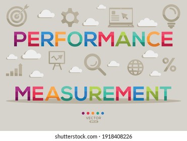 Creative (performance measurement) Banner Word with Icon ,Vector illustration.
